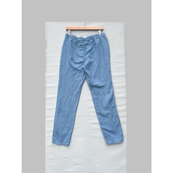 J . Jill Denim jogger pant with rope tie closure Women’s Size Small - Picture 2 of 5